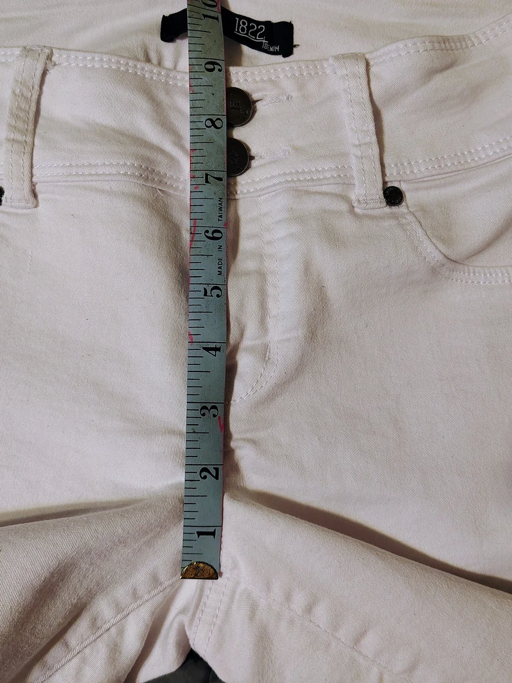 1822 Denim White Women's Cropped Jeans - Clean White Denim Size 8